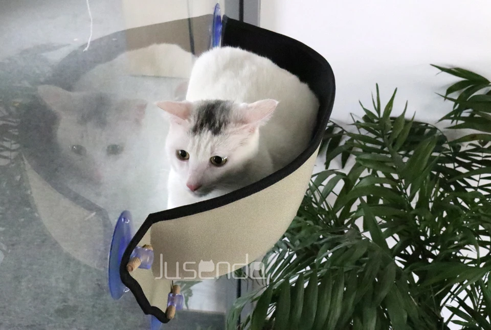 Removable High Bed Ultimate Sunbathing Cat Window Mounted Hammock Lounger Perch Cushion Hanging Shelf Seat Kitty Sill Carrier