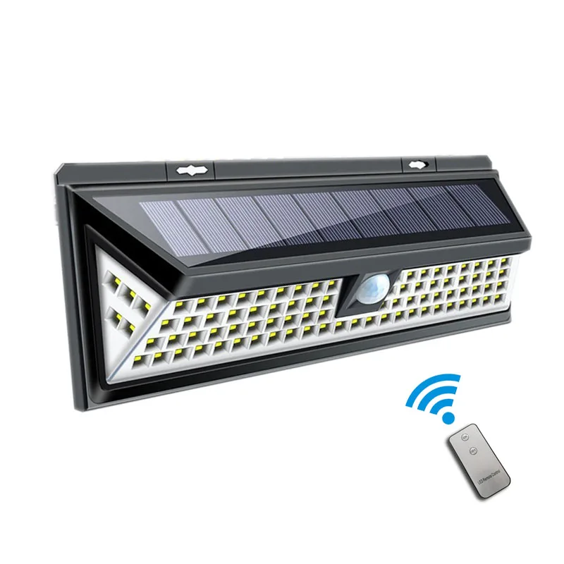 90LED 3 MODE Солнечный садовый светильник светодиодный солнечный светильник датчик движения водонепроницаемый открытый светильник ing украшение уличный светильник s безопасность беспроводной настенный светильник - Испускаемый цвет: 90LED 3 MODE