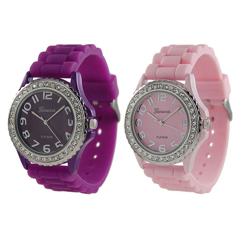 Новинка 2019 популярные женские часы с платиновым фианитом украшенные