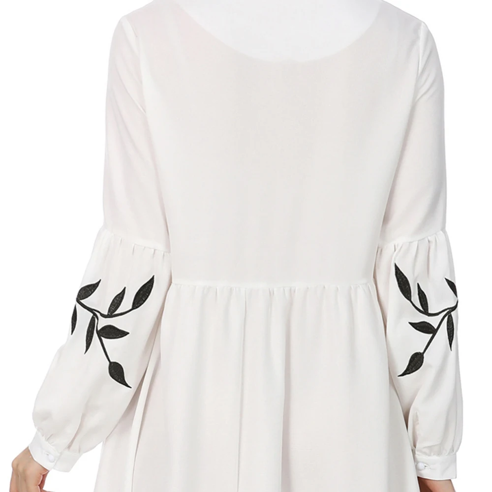 Шифоновое платье с длинными рукавами для девочек Кафтан длинный абзац Llarge