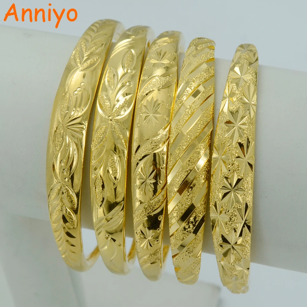 Anniyo (один кусок $4 28 США) браслет для женщин/девушек золотой цвет Дубай Свадебный