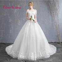ilovewedding new fashion off the shoulder lace applique beaded custom made ball gown wedding dresses