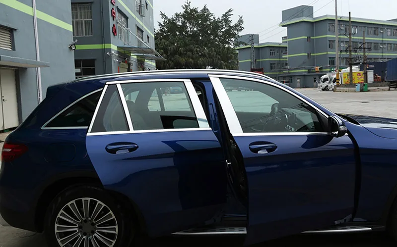 Комплект накладок на стойку из полированного алюминия 8 шт. накладки для Mercedes Benz