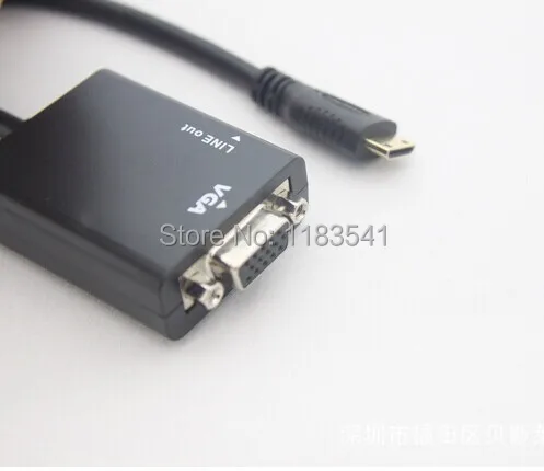 Free shipping micro HDMI to VGA adapter video converter with audio for Xbox 360 PS3 PS4 PC DVD |