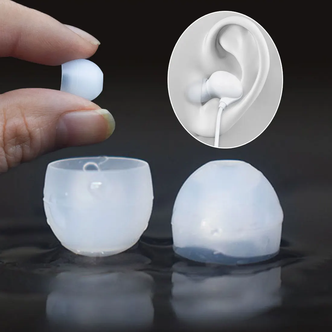 Белый черный прозрачный силиконовый колпачок для ушей Bluetooth гарнитура чехол