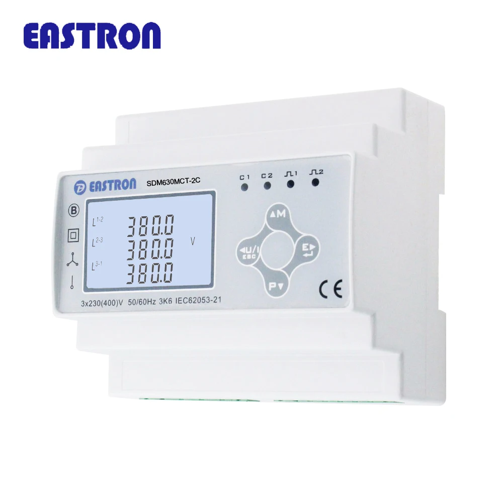 SDM630 CT-2C 1A или 5A CT подключенный двухвходной Многофункциональный измеритель