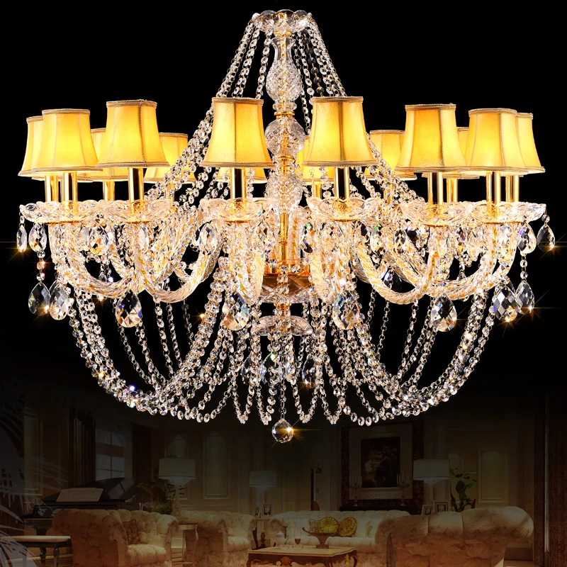 Хрустальная люстра золотого цвета светодиодная лампа для кухни гостиной