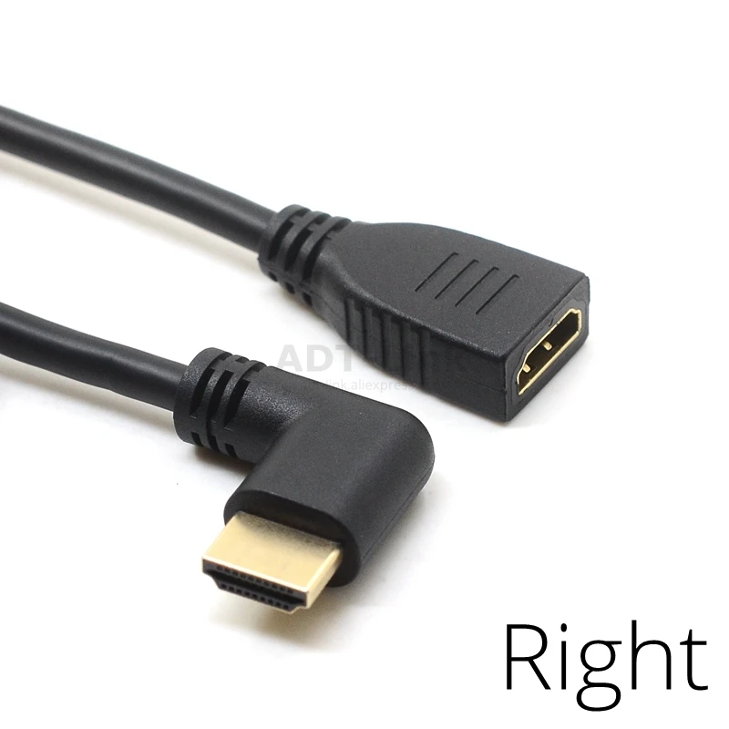 Переходник с HDMI-кабеля папа на HDMI мама 4K преобразователь удлинитель 270 угол 90