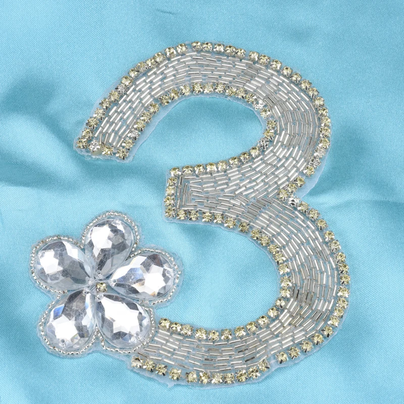 Новый дизайн 1 шт./лот вышивка стразами аппликация из жемчужного бисера украшения