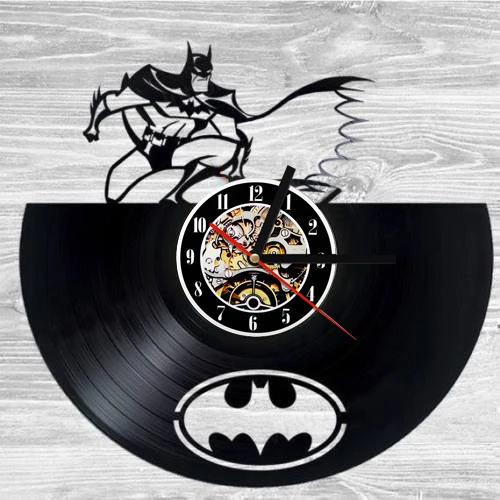 7 Бэтмен записи CD настенные часы LP винил полые 3D декоративный подвесной Книги по искусству Декор часы Классический эксклюзивный настенные часы классические - Цвет: 7