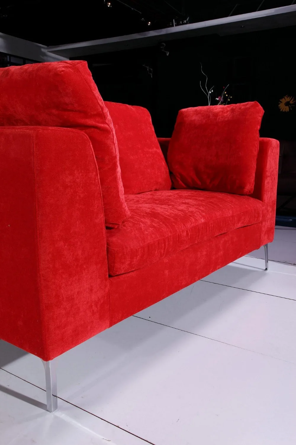 Большой красный бархатный диван комплект 0411 AF099|fabric sofa set|sofa setvelvet set |