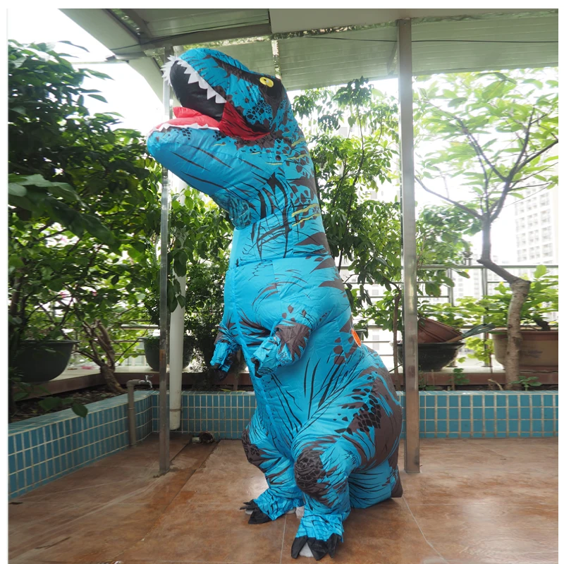 Надувной динозавр T REX костюмы для женщин Blowup T-Rex динозавр Хэллоуин надувной костюм талисман вечерние костюмы для взрослых