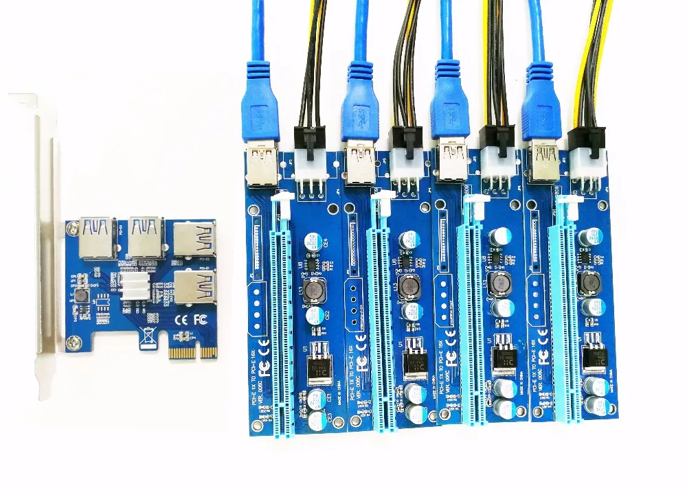 Новая добавленная карта PCIe 1-4 PCI Express 16X Слоты переходная карта PCI-E 1X внешний 4 PCI-e слот адаптер PCIe порт мультипликатор карта