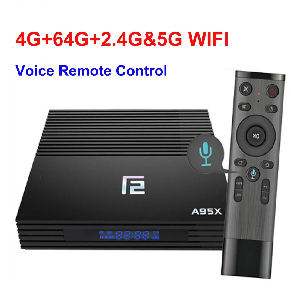 4G 64G WIFI2.4G 5G V Android tv BOX A95X F2 ТВ приставка Голосовое управление 4K 2,4G& 5G двухдиапазонный wifi Bluetooth LAN USB3.0 HDMI 4G 64G ТВ приставка Android 9,0 - Цвет: 4G 64G WIFI2.4G 5G V