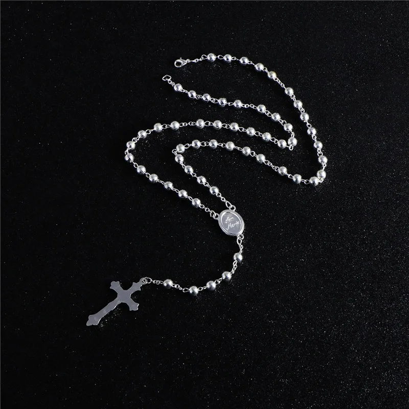 Коми новая мода CCB Подвеска Крест ручной работы длинное ожерелье серебряного