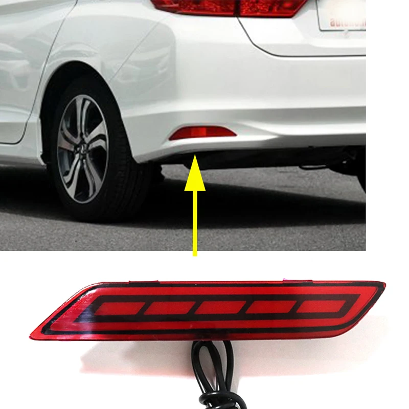 Задний бампер задний светильник ROADOT для Honda City HR V 2016 2017 2018 отражатель