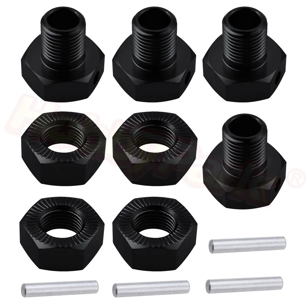 17mm Wheel Hubs 6876 Металлические алюминиевые части для JLB Racing CHEETAH 1/10 бесщеточный ру автомобиль монстр грузовик Замена Черный - Цвет: 17mm Wheel Hubs 6876