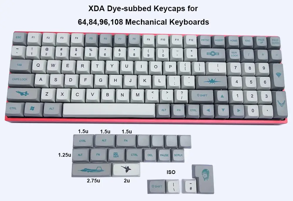 120 клавишные кнопочные колпачки ANSI для Cherry MX переключатели 64 84 87 96 104 108