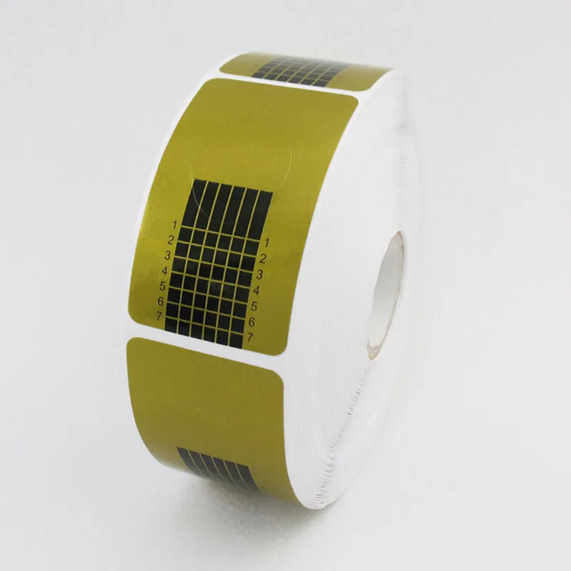 Аксессуары для красоты 500 шт/рулон бумажный держатель ногтей квадратная Золотая