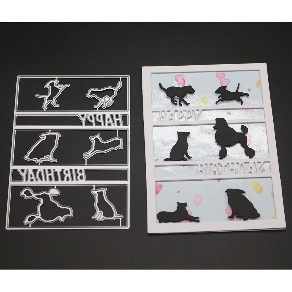 Собаки и трафареты &quotкошки&quot металлические режущие штампы Новинка 2019 для крафт