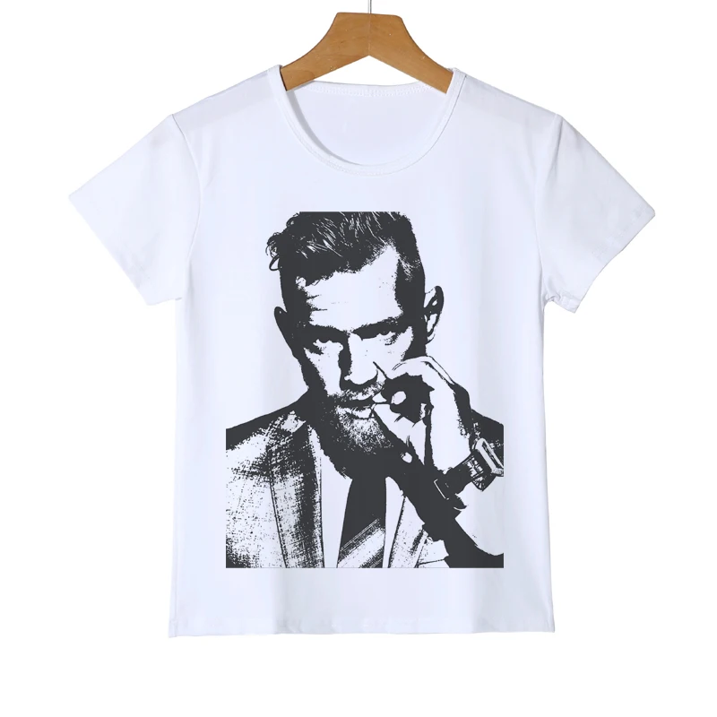 Детская футболка брендовая Забавная детская MMA Conor Mcgregor белые трусы боксеры для