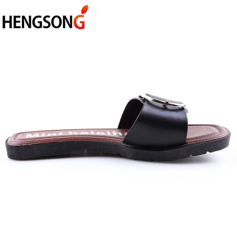 HENGSONG/летние пляжные шлепанцы на плоской подошве Вьетнамки Chanclas нескользящая