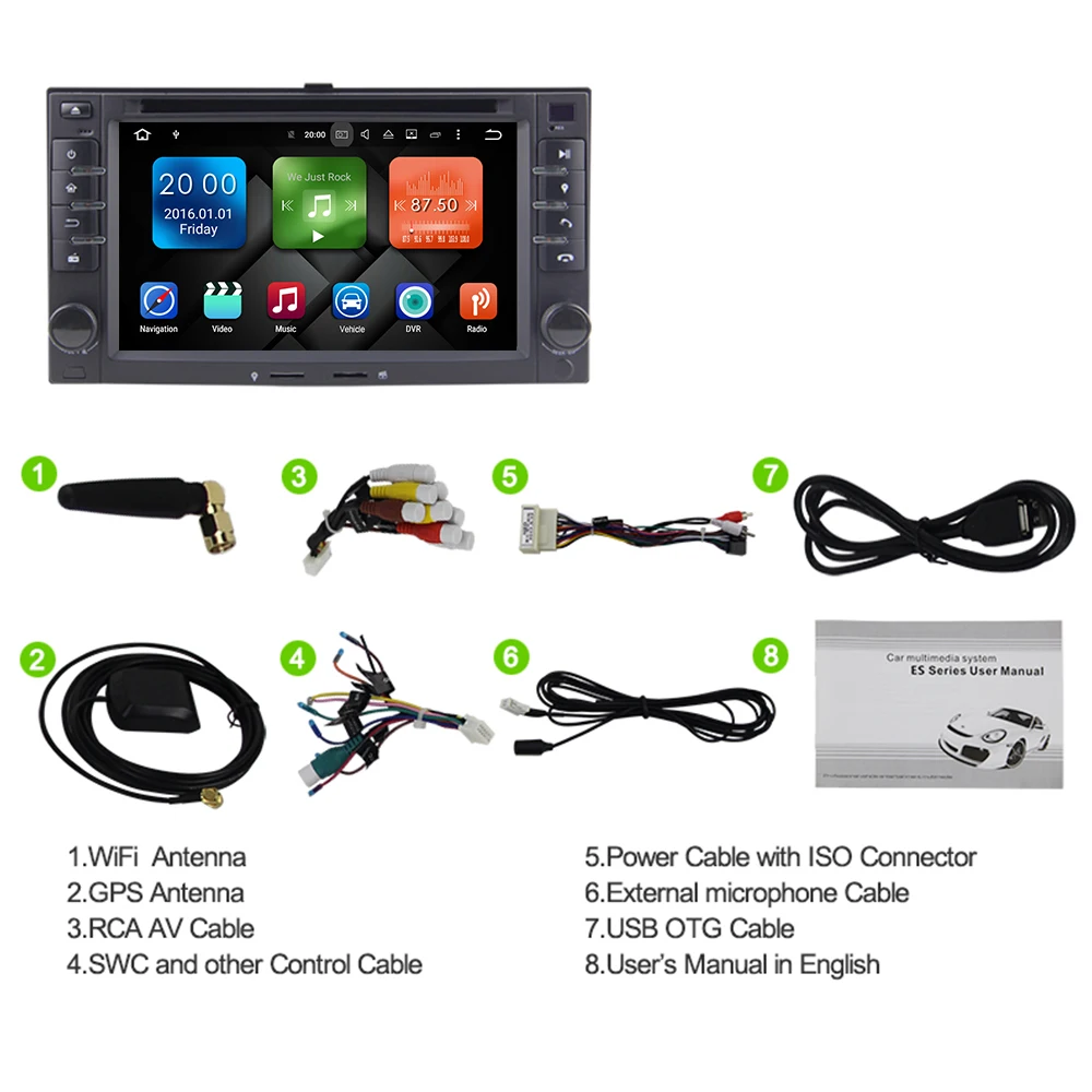 Eunavi 2 din автомобильный dvd для KIA SORENTO MAGENTIS SPORTAGE MORNING CEED Rio Cerato 2005 2010 Универсальный Android