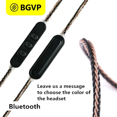 with Bluetooth BGVP DMG HIFI наушники 2DD+ 4BA гибридные IEM технологии в уши с MMCX сменный кабель дизайн корпус из алюминиевого сплава - Цвет: with Bluetooth