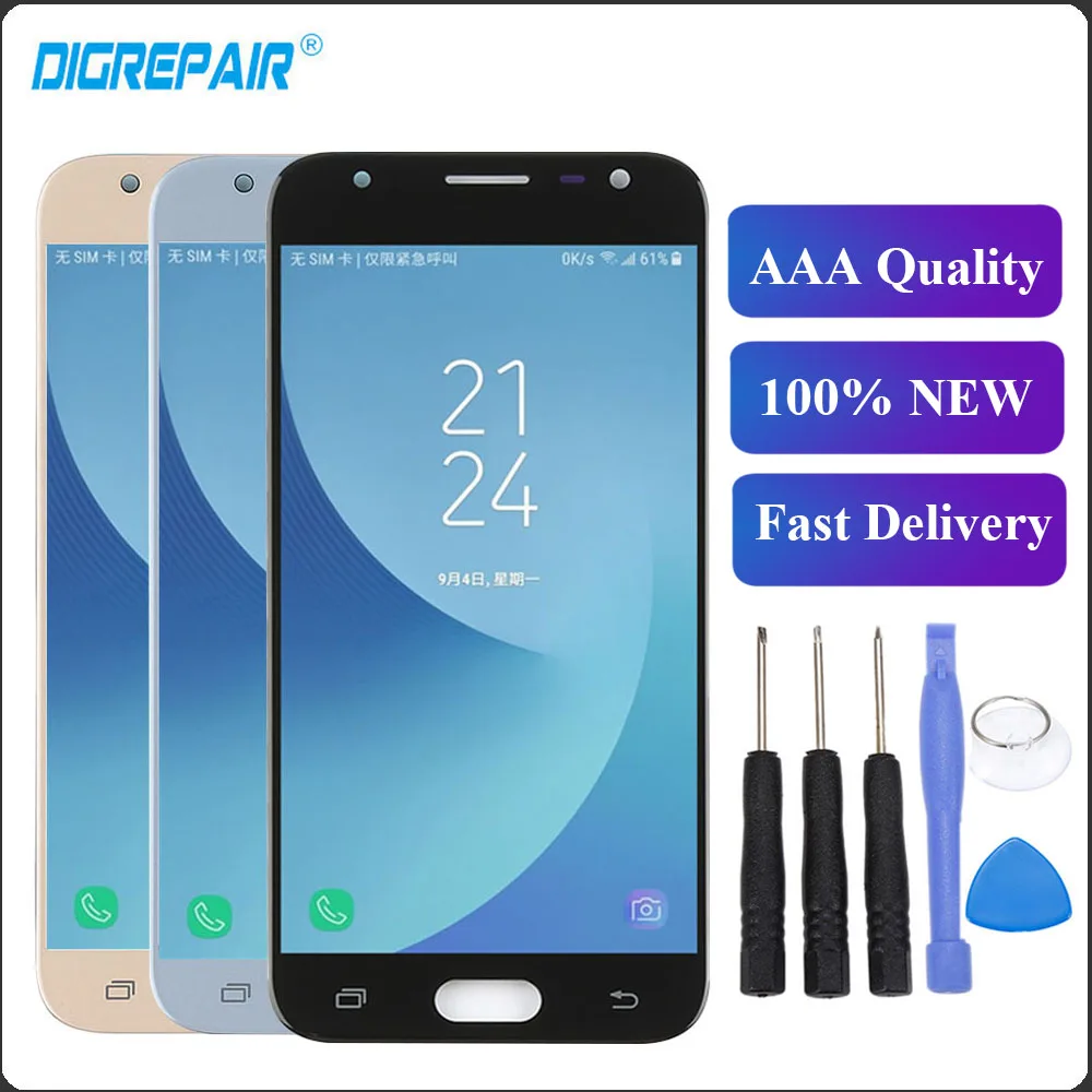 Для samsung Galaxy J3 ЖК-экран J330F J330G ЖК-дисплей сенсорный экран дигитайзер Запчасти j330 Дисплей для samsung J3 ЖК