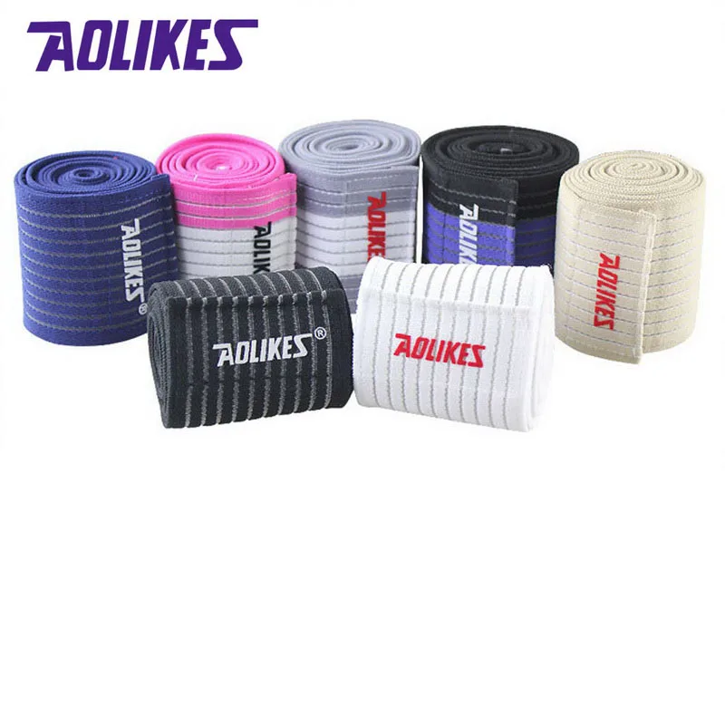 AOLIKES 2 шт. дышащие спортивные эластичные повязки для колена локтя лодыжки
