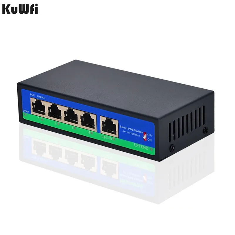 POE коммутатор IEEE802.3AF/на каждом порте 4 + 1 10/100 Мбит/с максимальный источник питания