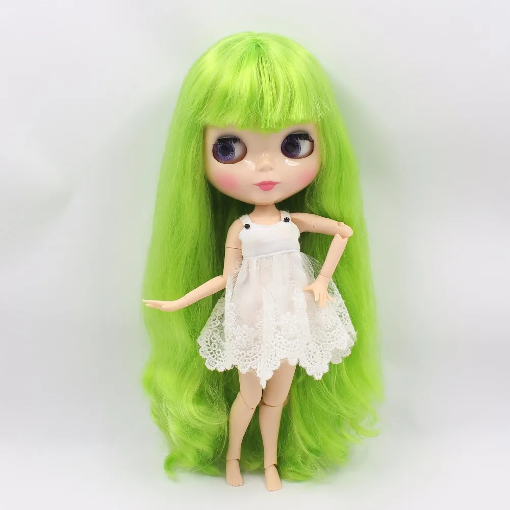 Ледяная кукла DBS Blyth 1/6 bjd 30 см ярко зеленые волосы блестящее лицо совместное тело
