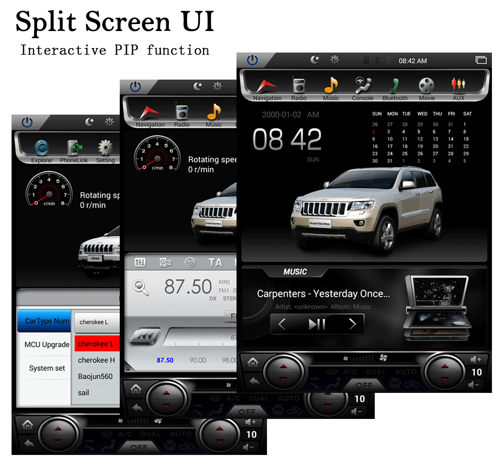 Krando Android 8,1 13," Tesla вертикальный экран автомобиля радио gps навигация для 2011-2013 JEEP Cherokee мультимедийная система wifi
