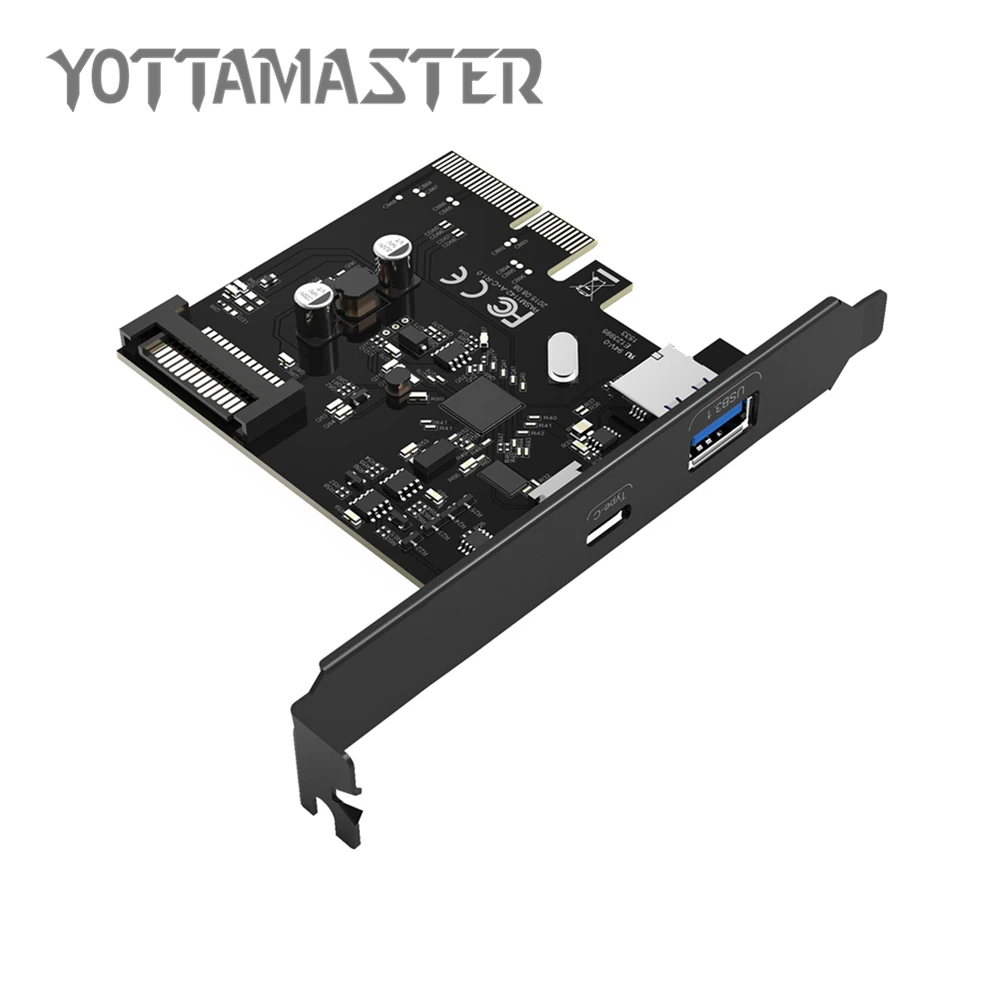 Адаптер для расширения YOTTAMASTER USB3.1(GEN 2) Type-C и Type-A PCI-E с 15-контактным разъемом