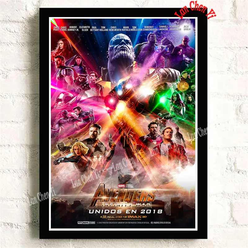 Сливовый Мстители Бесконечность войны Marvel фильм мелованная бумага плакат для Кафе Винтаж Высокое качество печати рисунок ядро декоративная живопись - Цвет: Сливовый