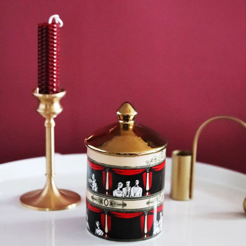 Подсвечник в европейском ретро стиле керамический канделябр 8 тарелок кафетры