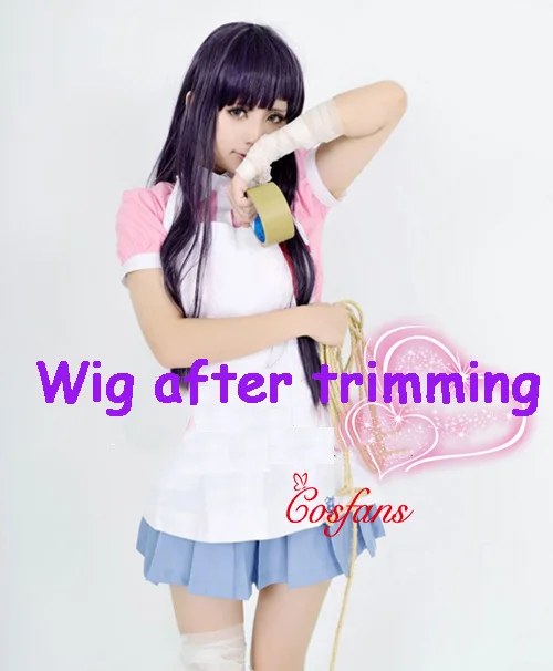 Dangan Ronpa 2 Mikan Tsumiki Danganronpa платье Косплей Костюм Danganronpa Mikan Tsumiki Косплей рубашка+ юбка+ фартук и парики
