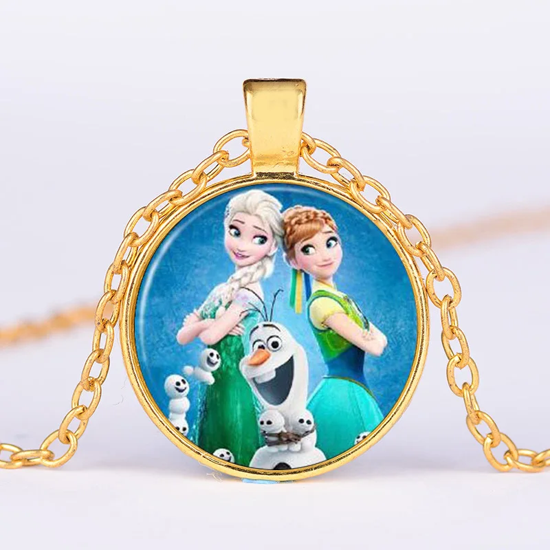 Disney Мультфильм Замороженные дети ожерелье принцессы Эльзы кукла аксессуары девушка Детский наряд для дня Рождения день детей подарок косметический игрушка косметика