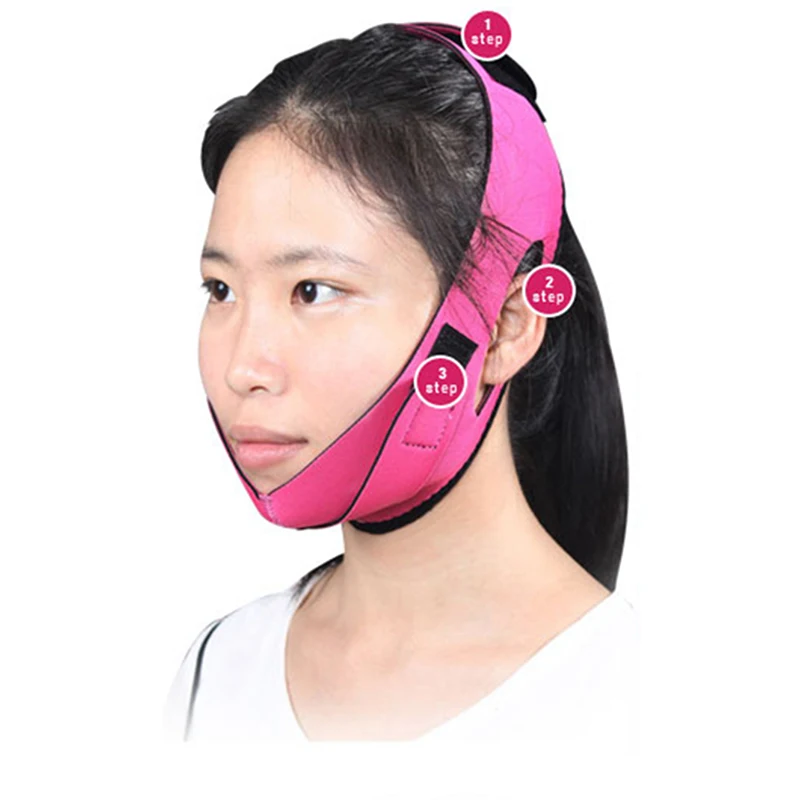Лицевая тонкая маска для лица похудения повязка faixa mandibulal jaw mask подбородок щека