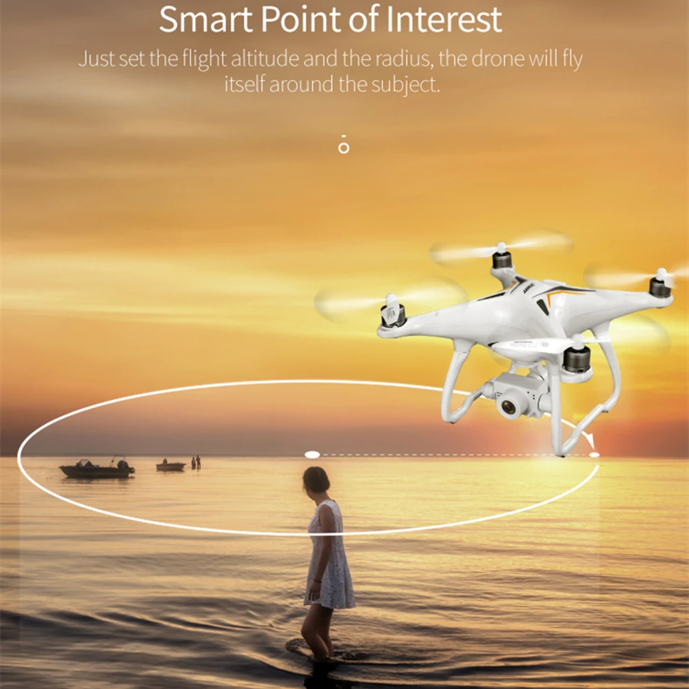 Квадрокоптер JJRC X6 с GPS камерой 5G 1080P бесщеточный Дрон для селфи 5 Мп VS X9