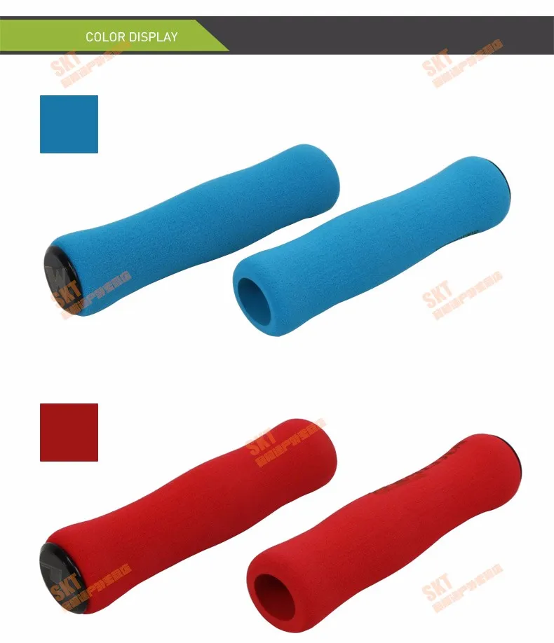 Red Black Blue Green Aluminium Alloy Sponge Bicycle Grip Mountain Bike Slip Handle Lockable Bar End | Спорт и развлечения