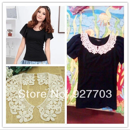 1 X Superior Water Soluble Collar Lace Trim Lady Dress Decoration Flower Bud | Дом и сад