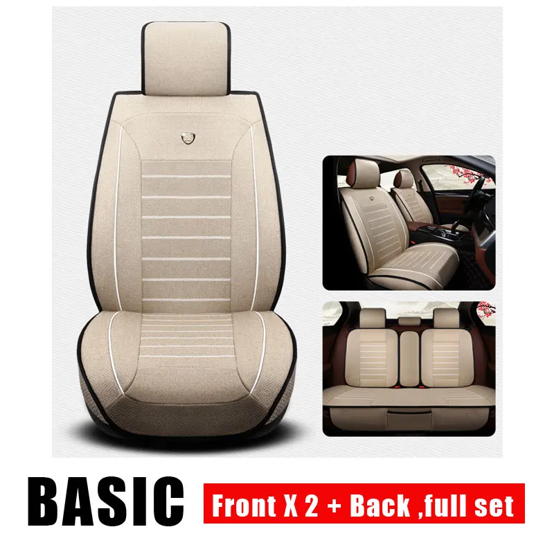 basic front and rear Универсальные дышащие автомобильные чехлы на сиденья для Mitsubishi ASX Lancer SPORT EX Zinger FORTIS Outlander, автомобильные аксессуары, автомобильные наклейки - Название цвета: basic front and rear