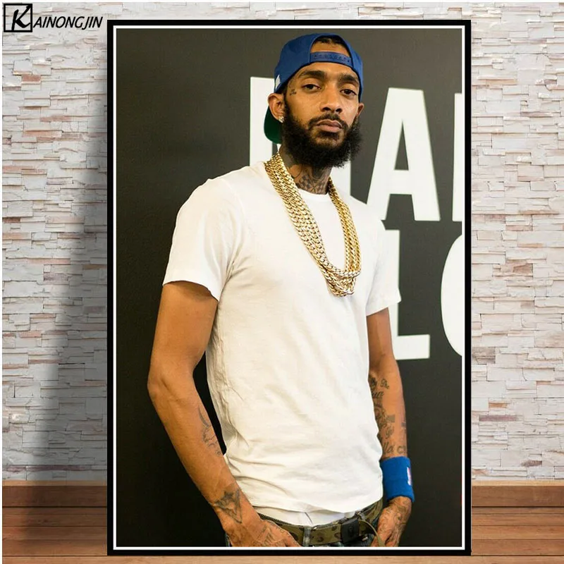 009 Плакаты и принты R.I.P Nipsey Hussle плакат Рэппер хип-хоп музыка звезда холст картина стены Искусство Картина гостиная домашний декор - Цвет: 009
