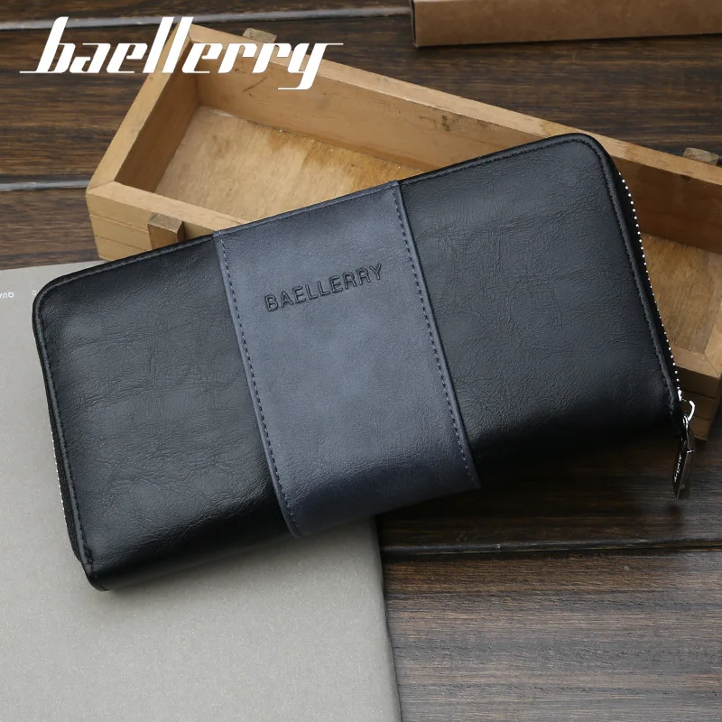 Baellerry Для мужчин бумажник Бизнес анти магнитные большой Ёмкость длинные клатч