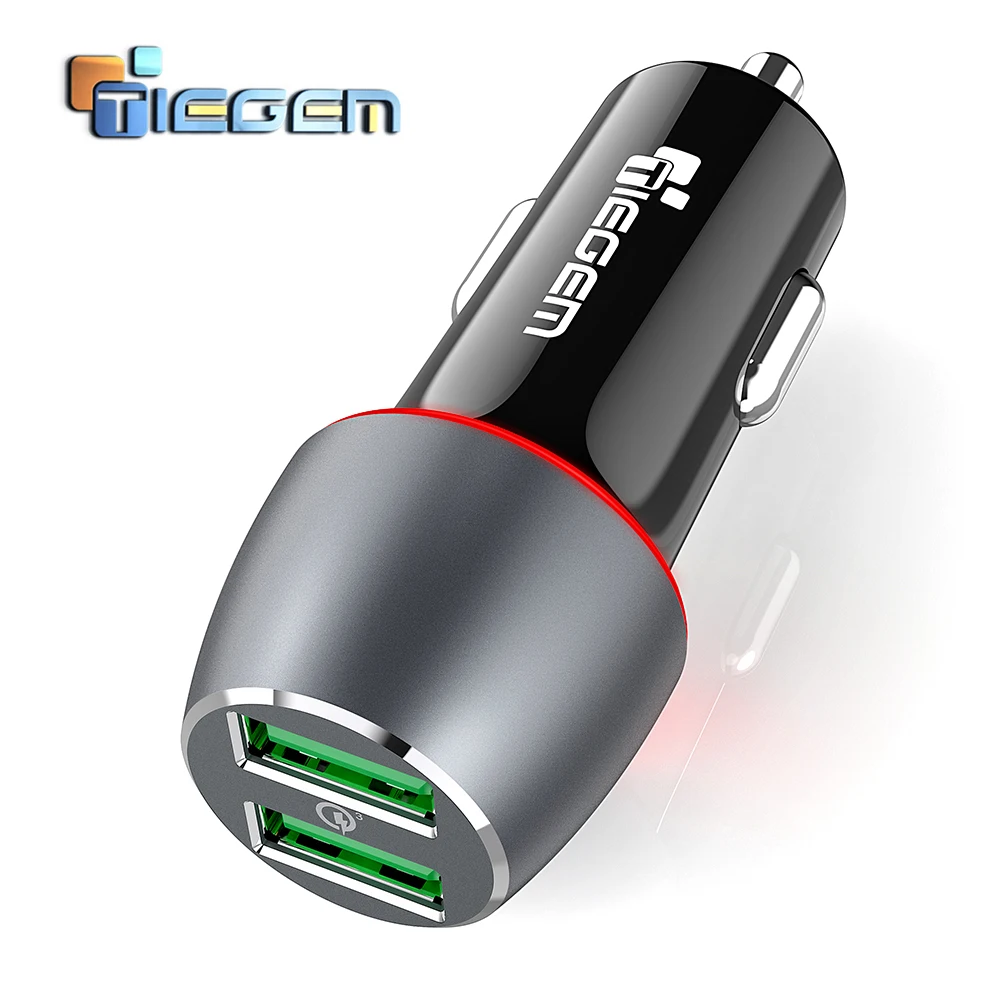 Автомобильное зарядное устройство TIEGEM Quick Charge 3 0 с двумя USB портами 36 Вт|Зарядные