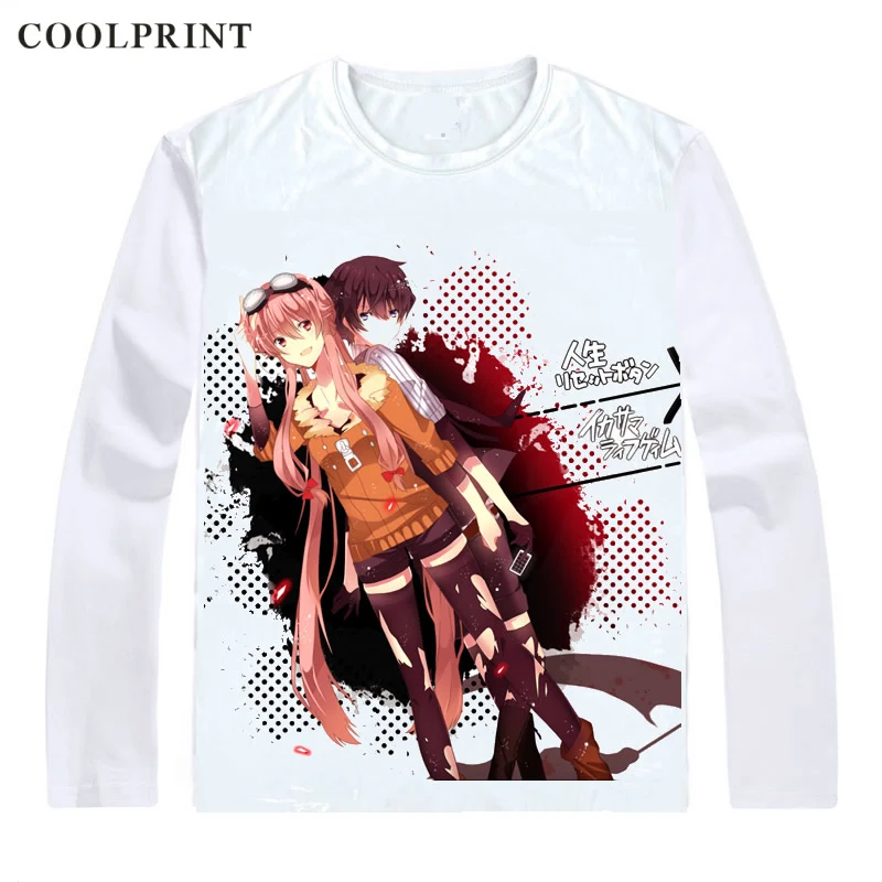 Футболки COOLPRINT Future Diary Mirai Nikki рубашки с длинным рукавом японским аниме Amano Yukiteru