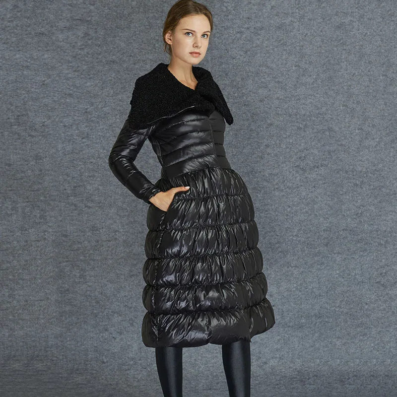 HIJKLNL abrigos mujer invierno 2019 pato женский зимний длинный толстый пуховик пальто женские