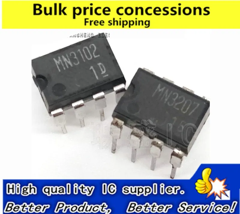 

20PCS/lot MN3207 MN3102 karaoke clock drive DIP8 10pcs*3102+ 10pcs*3207
