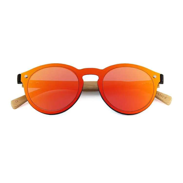 MC5 red lense BerWer модные деревянные солнцезащитные очки мужские бамбуковые солнцезащитные очки женские деревянные очки Oculos de sol masculino - Цвет линз: MC5 red lense